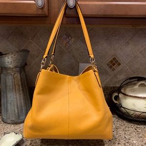 Coach mustard yellow handbag Clearance